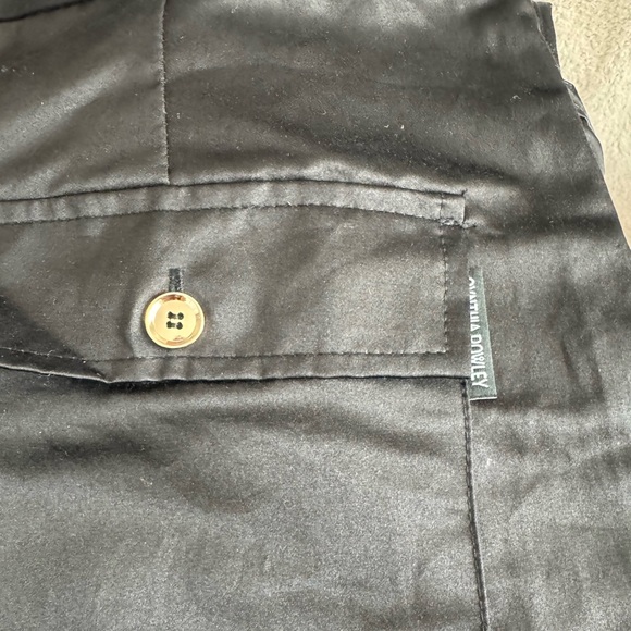 Cynthia Rowley Black Cotton/Silk Cargo Pants Sz: L - Picture 8 of 9